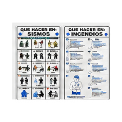 Señalética de sismos y maniobra de Heimlich