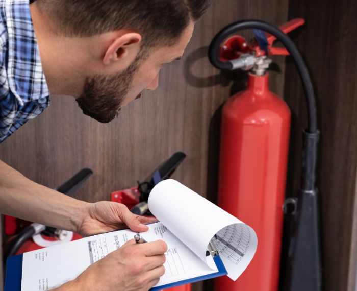 Inspección técnica de un extintor